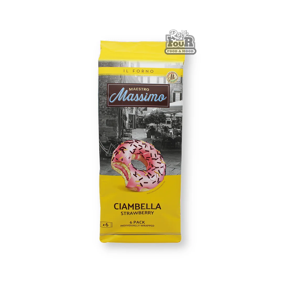 Donut "Maestro Massimo" with strawberry cream 6pcs